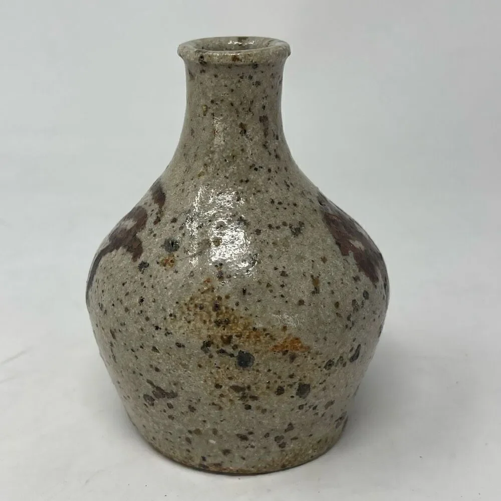 Vintage stoneware vase dated 1972 ￼